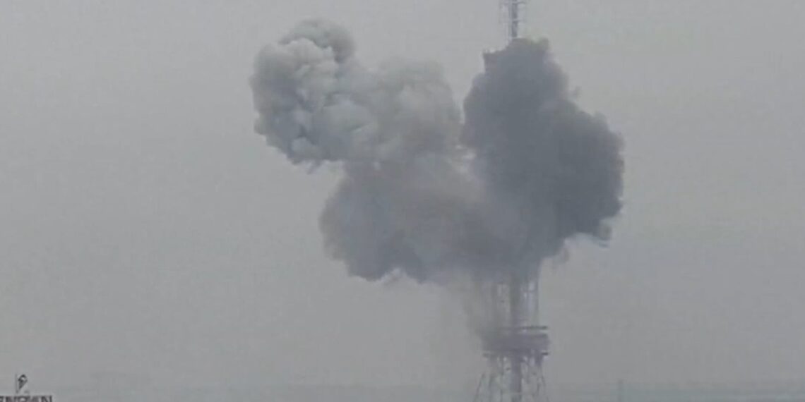 Киевте телемұнара жарылды