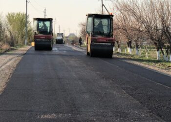 «Көлкент – Манкент шипажайы» бағытындағы  жол  жөнделуде