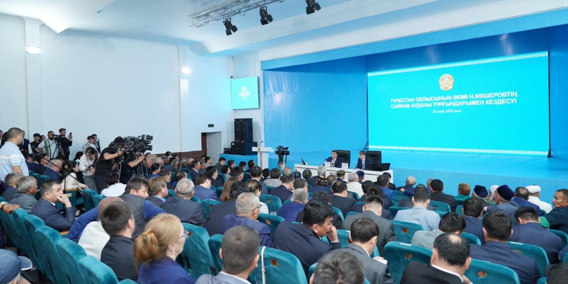 НҰРАЛХАН КӨШЕРОВ САЙРАМ ТҰРҒЫНДАРЫМЕН КЕЗДЕСТІ