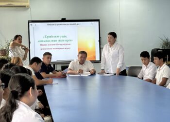 N16 КОЛЛЕДЖІНДЕ “ТӘРТІП ТӘН ҮШІН, ЫНТЫМАҚ ЖАН ҮШІН КЕРЕК” АТТЫ КЕЗДЕСУ ӨТТІ