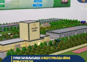 ТҮРКІСТАН ОБЛЫСЫНДА 14 ИНДУСТРИАЛДЫ АЙМАҚ ЖҰМЫС ІСТЕП ТҰР