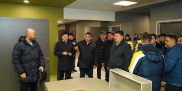 ТҮРКІСТАНДАҒЫ 570 ОРЫНДЫҚ КӨПБЕЙІНДІ АУРУХАНАНЫҢ ҚҰРЫЛЫСЫ БАҚЫЛАУДА