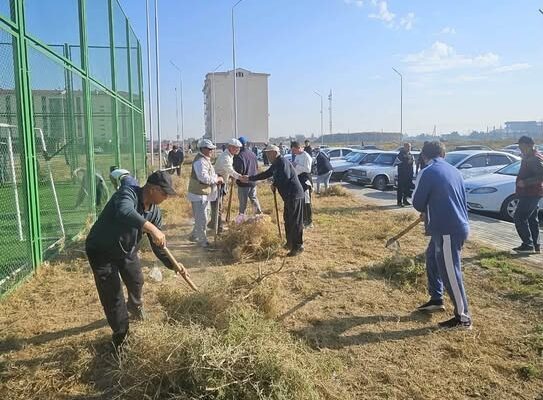 «ТАЗА ҚАЗАҚСТАН – ТАЗА ЖЕТІСАЙ» ҰРАНЫМЕН АУДАНДА АУҚЫМДЫ СЕНБІЛІК ӨТТІ