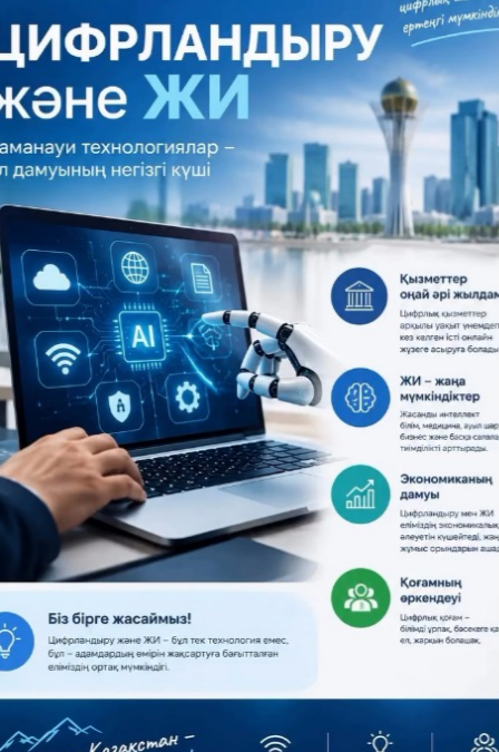 Цифрландыру және жасанды интеллект – ел болашағының негізі!
